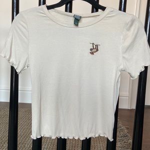 Baby Tee with Sloth Detail